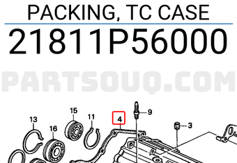 Honda 21811P56000 PACKING, TC CASE