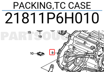 Honda 21811P6H010 PACKING,TC CASE