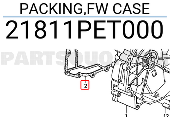 Honda 21811PET000 PACKING,FW CASE