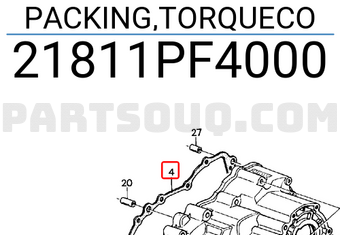 Honda 21811PF4000 PACKING,TORQUECO