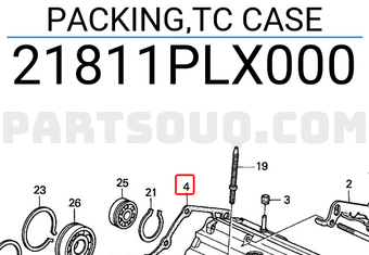 Honda 21811PLX000 PACKING,TC CASE