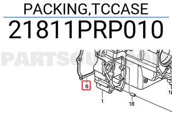Honda 21811PRP010 PACKING,TCCASE