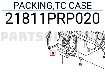 Honda 21811PRP020 PACKING,TC CASE