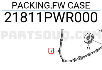 Honda 21811PWR000 PACKING,FW CASE