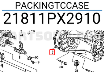 Honda 21811PX2910 PACKINGTCCASE
