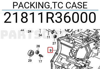 Honda 21811R36000 PACKING,TC CASE