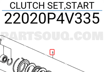 Honda 22020P4V335 CLUTCH SET,START