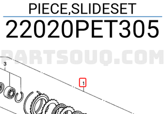 Honda 22020PET305 PIECE,SLIDESET