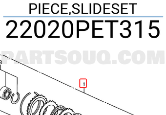 Honda 22020PET315 PIECE,SLIDESET
