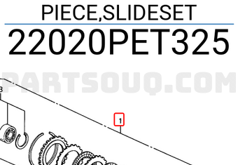Honda 22020PET325 PIECE,SLIDESET
