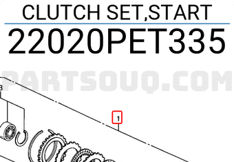 Honda 22020PET335 CLUTCH SET,START