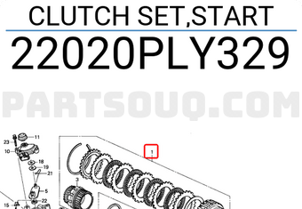 Honda 22020PLY329 CLUTCH SET,START