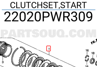 Honda 22020PWR309 CLUTCHSET,START