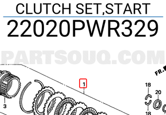 Honda 22020PWR329 CLUTCH SET,START