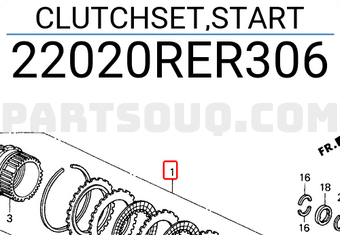 Honda 22020RER306 CLUTCHSET,START