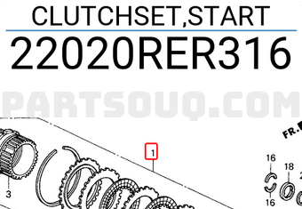 Honda 22020RER316 CLUTCHSET,START