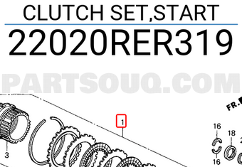 Honda 22020RER319 CLUTCH SET,START