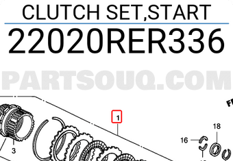 Honda 22020RER336 CLUTCH SET,START
