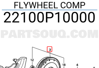 Honda 22100P10000 FLYWHEEL COMP