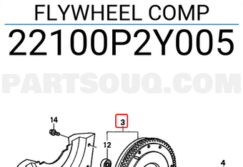 Honda 22100P2Y005 FLYWHEEL COMP