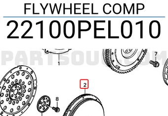 Honda 22100PEL010 FLYWHEEL COMP