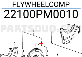 Honda 22100PM0010 FLYWHEELCOMP