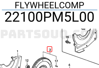 Honda 22100PM5L00 FLYWHEELCOMP