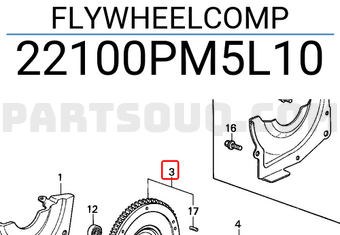 Honda 22100PM5L10 FLYWHEELCOMP