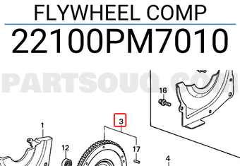 Honda 22100PM7010 FLYWHEEL COMP