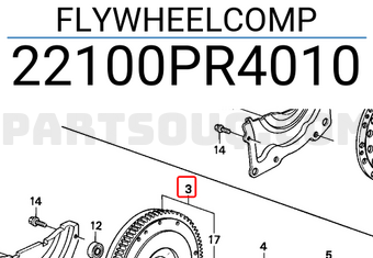 Honda 22100PR4010 FLYWHEELCOMP