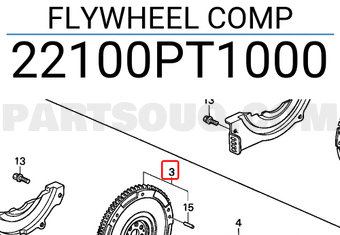 Honda 22100PT1000 FLYWHEEL COMP