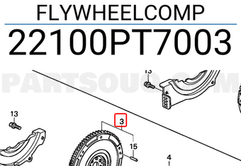 Honda 22100PT7003 FLYWHEELCOMP