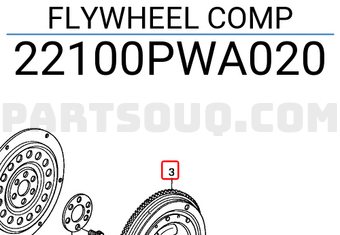 Honda 22100PWA020 FLYWHEEL COMP