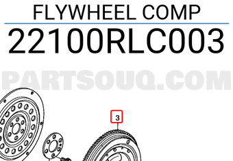 Honda 22100RLC003 FLYWHEEL COMP