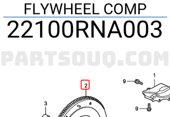 Honda 22100RNA003 FLYWHEEL COMP