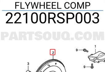 Honda 22100RSP003 FLYWHEEL COMP