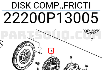 Honda 22200P13005 DISK COMP.,FRICTI