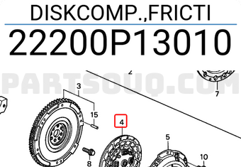 Honda 22200P13010 DISKCOMP.,FRICTI