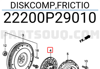Honda 22200P29010 DISKCOMP,FRICTIO