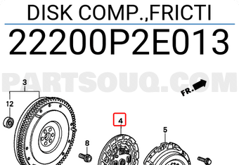 Honda 22200P2E013 DISK COMP.,FRICTI