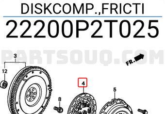 Honda 22200P2T025 DISKCOMP.,FRICTI