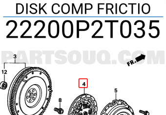 Honda 22200P2T035 DISK COMP FRICTIO