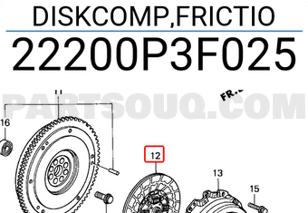 Honda 22200P3F025 DISKCOMP,FRICTIO