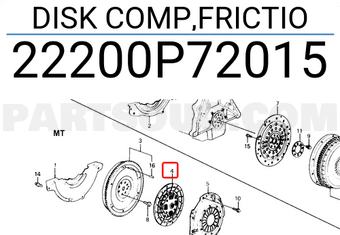 Honda 22200P72015 DISK COMP,FRICTIO