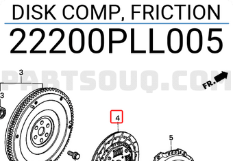 Honda 22200PLL005 DISK COMP, FRICTION