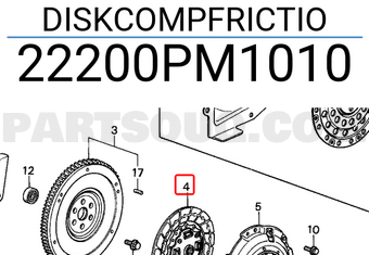 Honda 22200PM1010 DISKCOMPFRICTIO