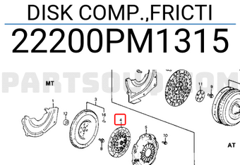 Honda 22200PM1315 DISK COMP.,FRICTI