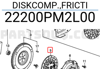 Honda 22200PM2L00 DISKCOMP.,FRICTI
