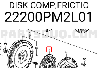 Honda 22200PM2L01 DISK COMP,FRICTIO