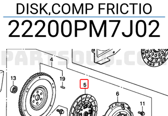 Honda 22200PM7J02 DISK,COMP FRICTIO